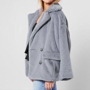 Free People Cloudy BlueTeddy Jacket